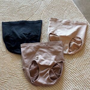 Skinnygirl Black and Nude Panties Set